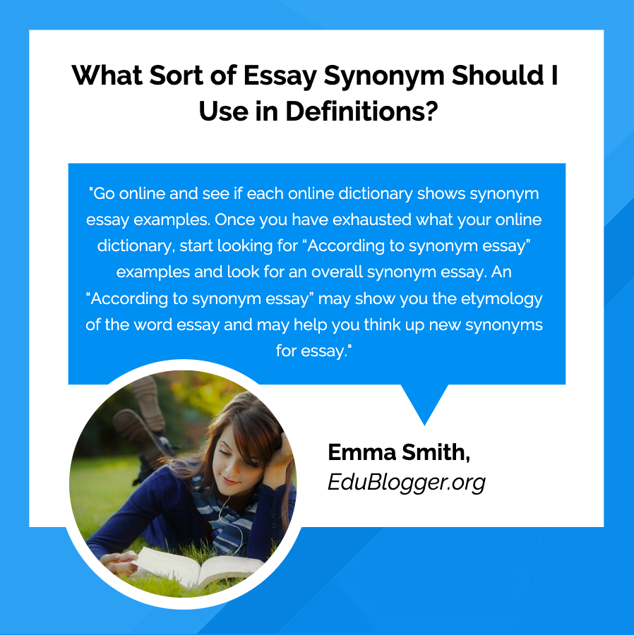 a synonym for essay is
