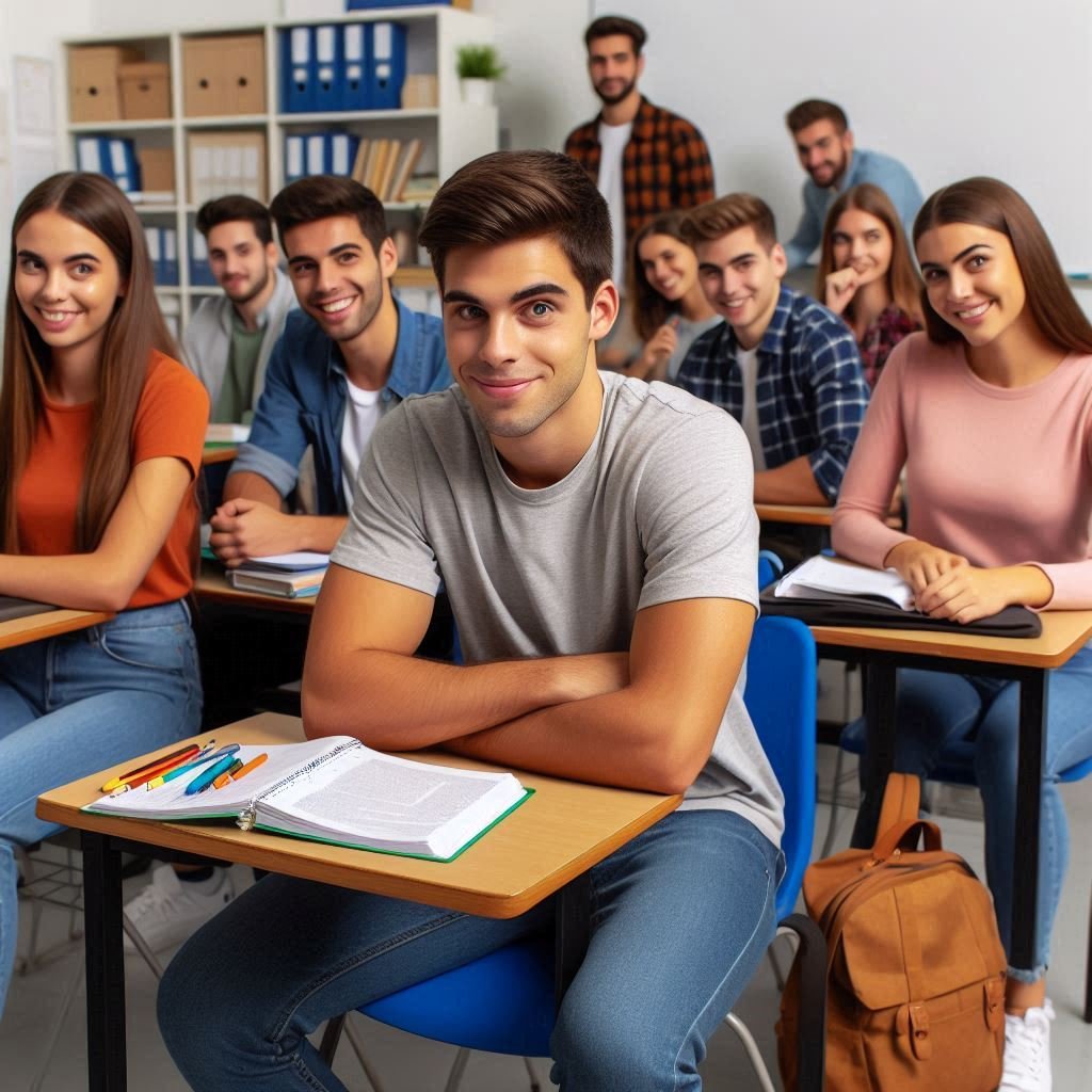 Students in class